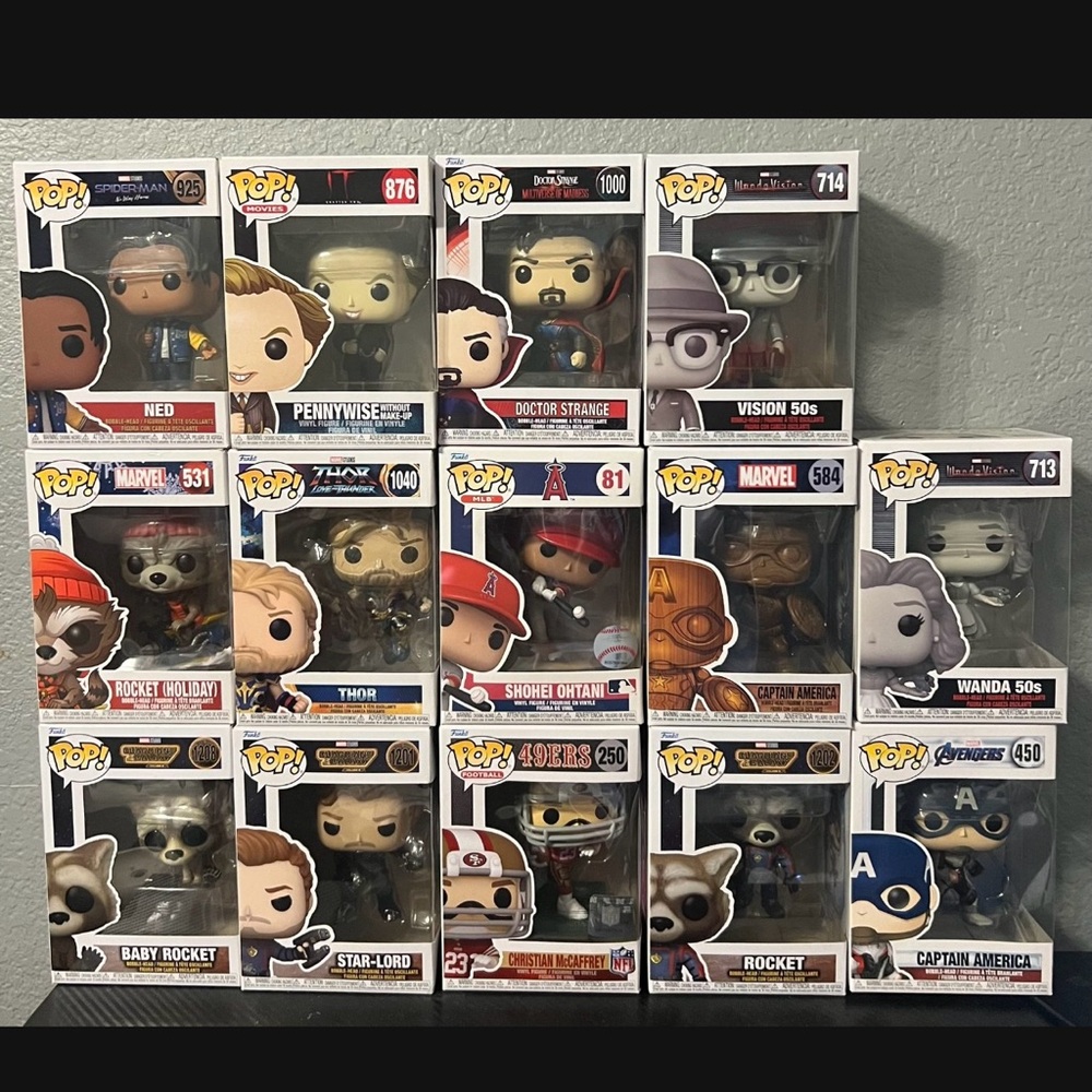 Funko Pope from movies, sports players and tv shows!